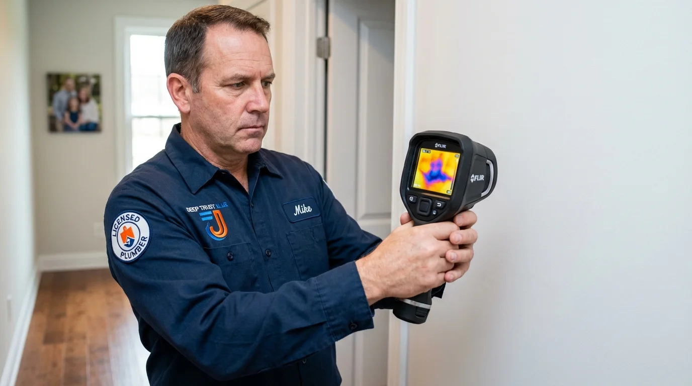 Thermal imaging leak detection by Johns Plumbing LLC in Dillsboro